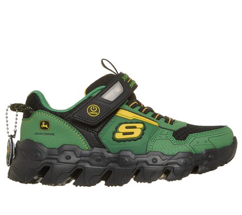 Skechers Boy's John Deere: Mega-Flex Lite - Dozer-Brights Sneaker in Gray/Black