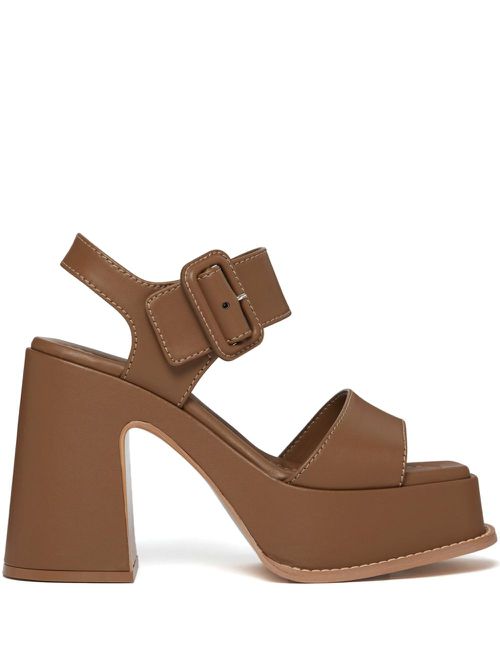 Skyla 100mm platform sandals - Brown