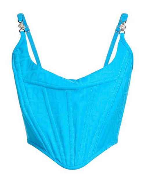 Woman Top Azure Size 8 Virgin Wool