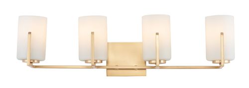 Maxim Dart 4-Light Bathroom Vanity Light in Satin Brass - 21284SWSBR