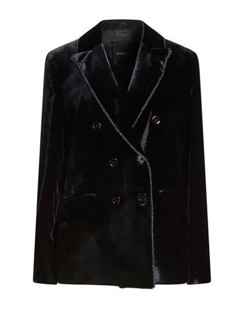 Woman Blazer Black Size 8 Viscose, Silk