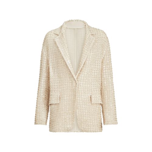 Dazzling Net-embroidery Silk Blazer