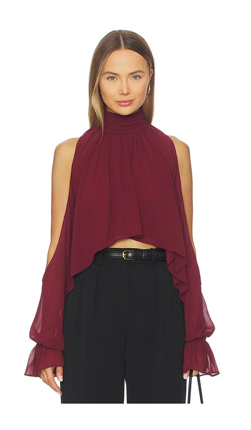 Lovers and Friends Felicity Top in Oxblood. XL also in L, M, S