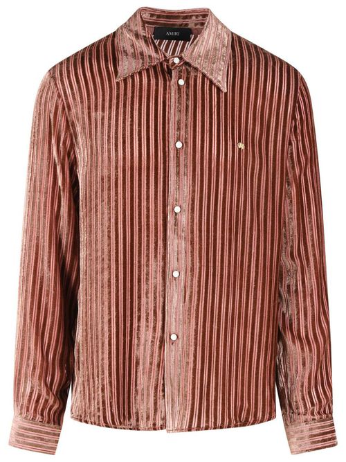 Viscose And Peach Silk Shirt