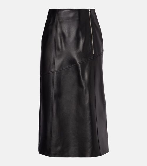 Leather pencil skirt