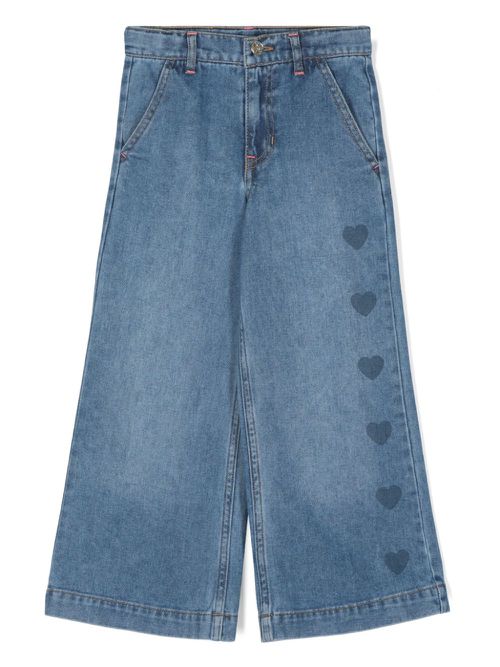 Heart-print jeans - Blue