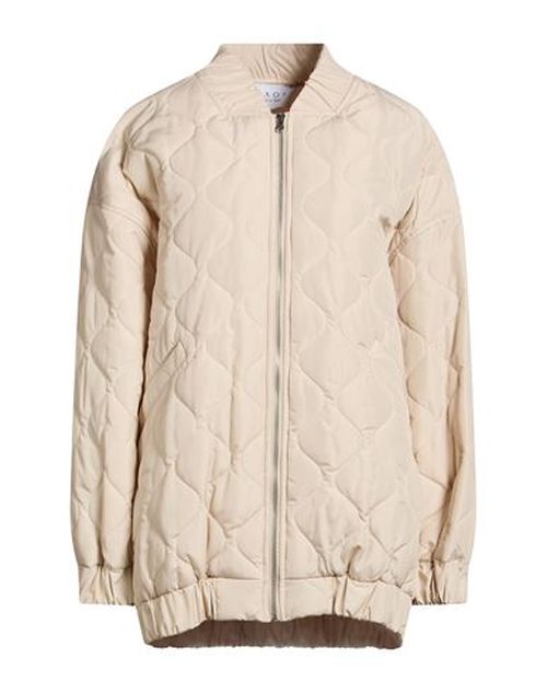 Woman Puffer Beige Size 8 Polyester