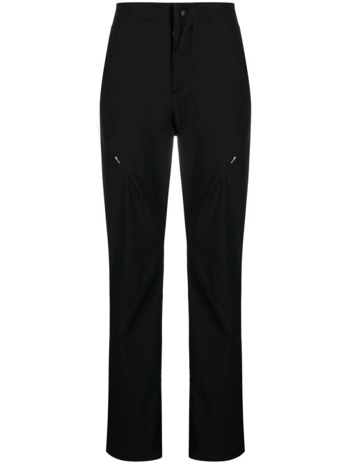 Technical High-Waisted Trousers — Black