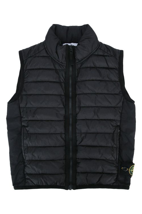 Quilted Puffer Vest — Black