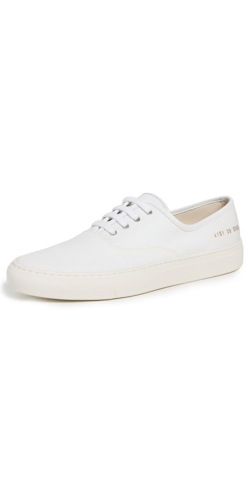 Four Hole Slip On Sneakers White