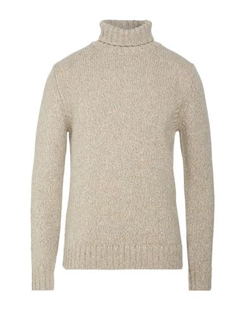 Man Turtleneck Beige Size 40 Baby alpaca wool, Merino Wool