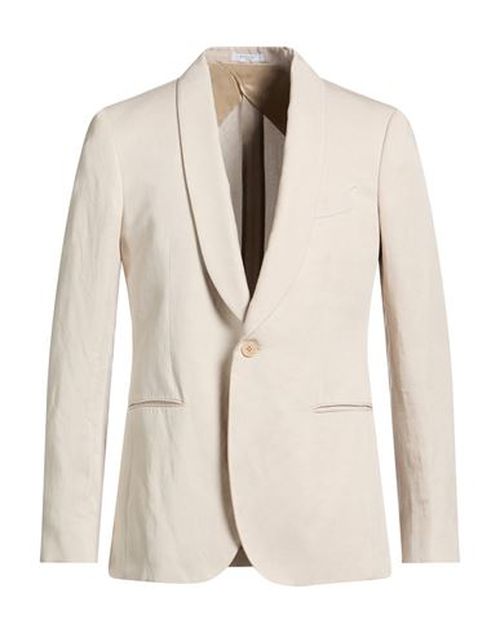 Man Blazer Cream Size 38 Lyocell, Linen