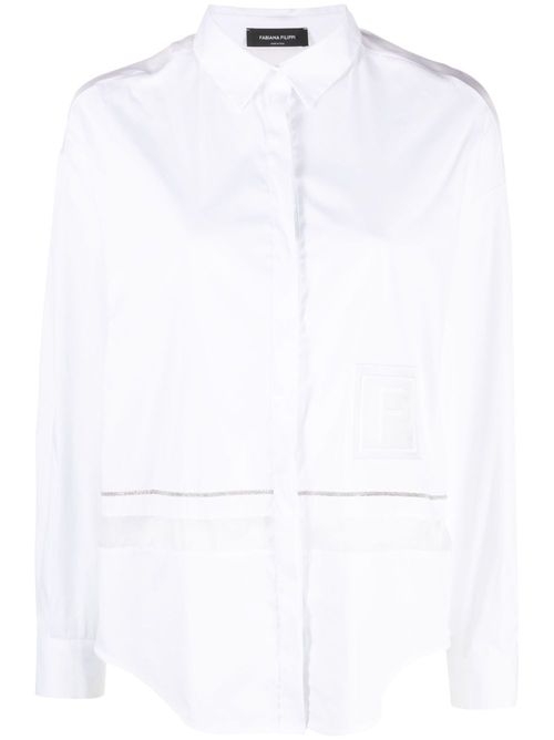 Logo-patch shirt - White