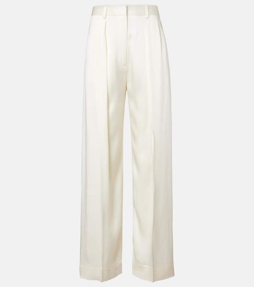 Satin wide-leg pants