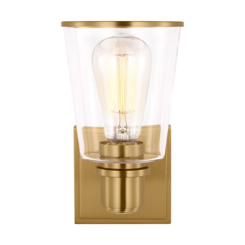 Alessa 1-Light Bathroom Vanity Light in Burnished Bra