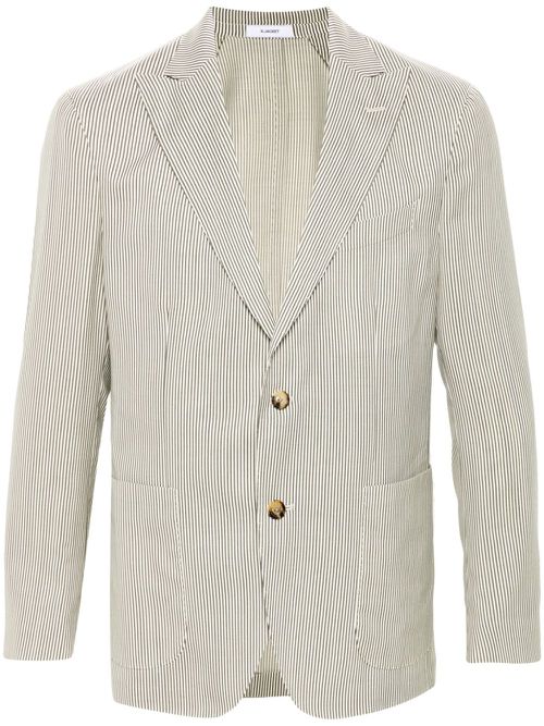 Single-breasted striped blazer - Green