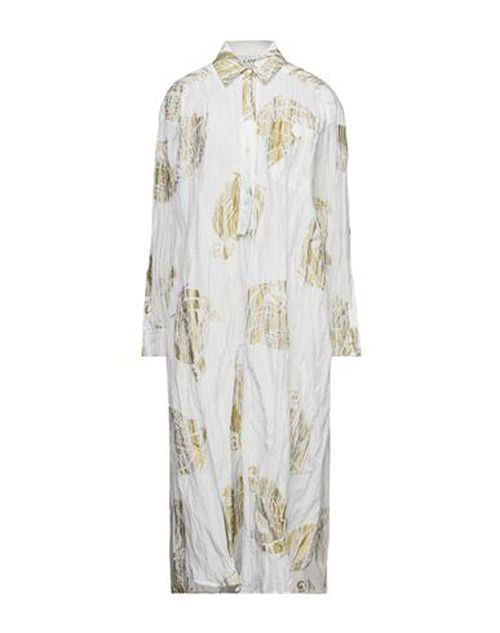 Woman Midi dress White Size XXS Cotton, Silk, Metal