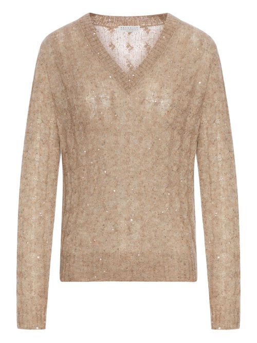 V-neck sweater - Brown