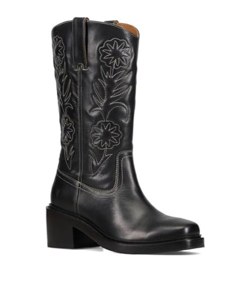 Frye Kate Deco Stitch Women's Western Mid-Calf Boots - Stylish Leather Design and Comfortable Fit
