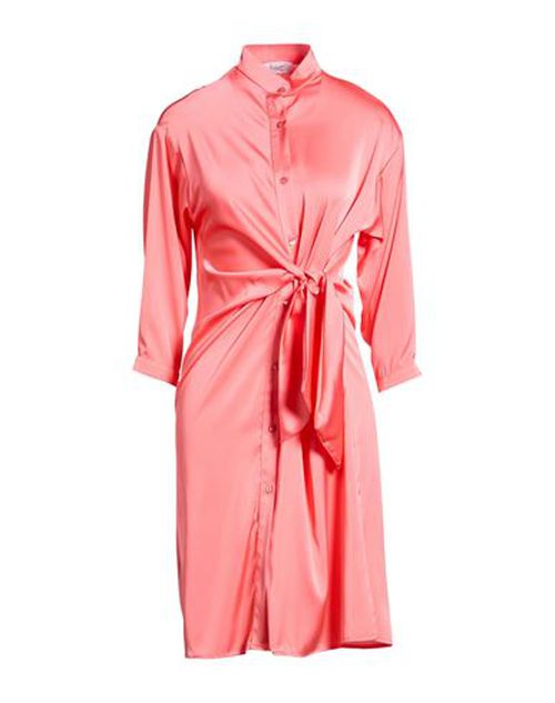 Woman Midi dress Coral Size 6 Polyester, Elastane