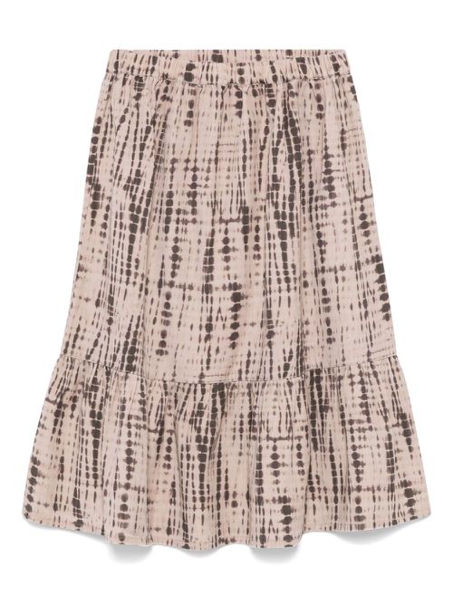 Tie dye-print midi skirt - Neutrals