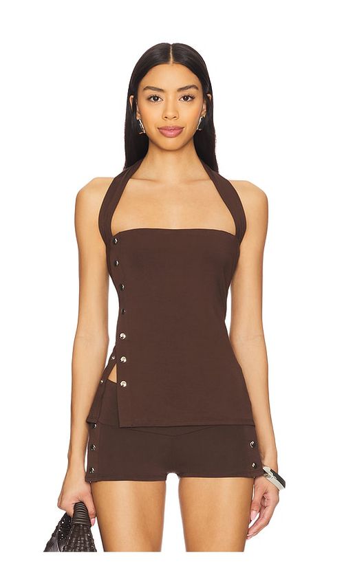 BELLE OBERTEIL SNAP in Brown. Größe XL. Also in L