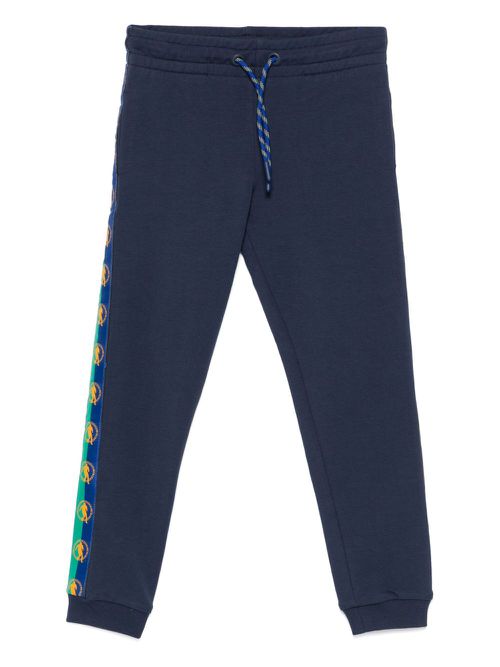 Side-stripe track pants - Blue