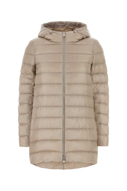 Nylon Down Down Jacket — Beige