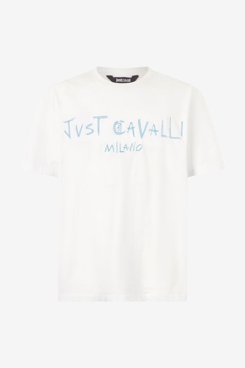 T-shirt With Top-stitched Logo