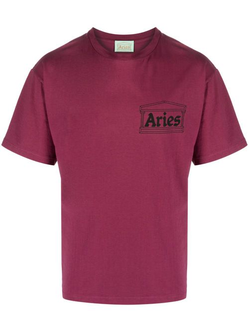 Logo-print cotton T-shirt - Pink