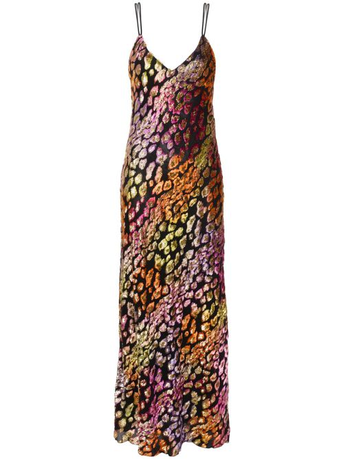 Leopard maxi dress - Black