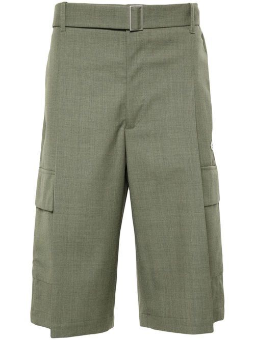 Envol belted tailored shorts - Green