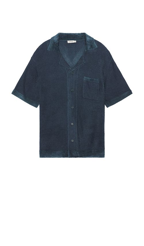 SIMKHAI Camp Shirt in Teal.  XL/1X. Also in