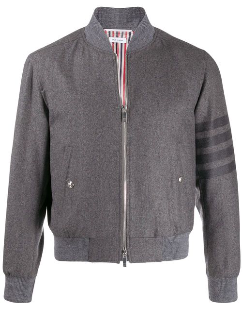 Tonal 4-Bar flannel blouson jacket - Grey