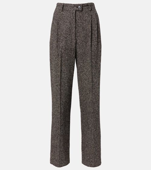 Virgil silk-blend tweed wide-leg pants