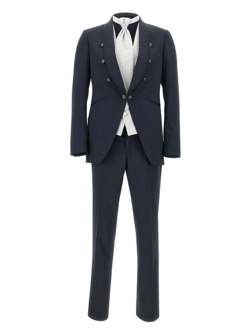 Carlo Pignatelli three-piece shawl-lapels suit - Blue