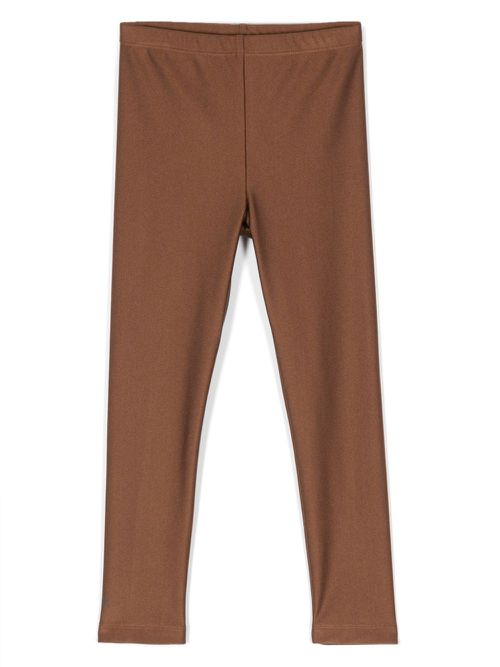 Satin leggings - Brown