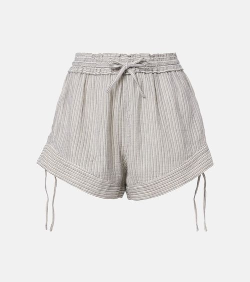 Thaliany striped cotton shorts