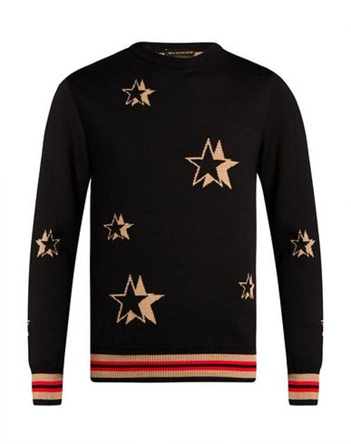 Man Sweater Black Size L Merino Wool, Acrylic