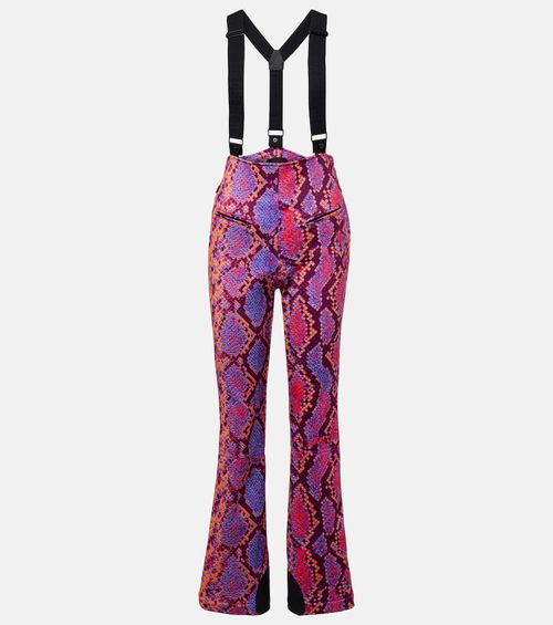 Elena snake-effect ski salopettes