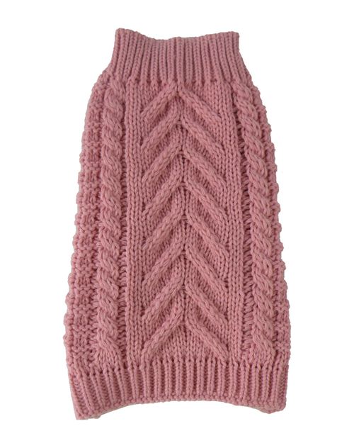 Swivel Swirl Heavy Cable Knit Fashion Dog Sweater