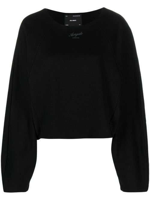 Halle logo-embroidered sweatshirt - Black