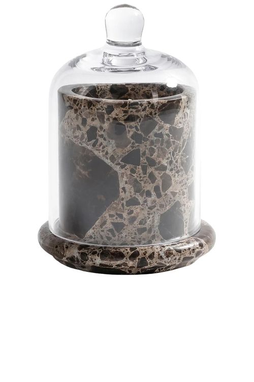 The Favorites Marbella Scented Candle Jar With Cloche in Brown