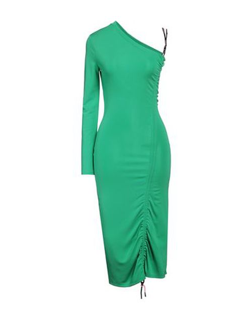 Cord Detail Jersey Dress Woman Midi dress Green