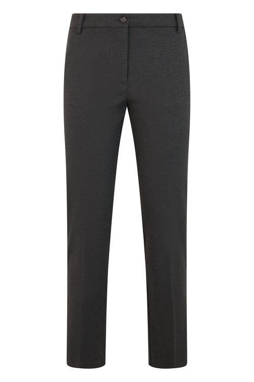 Slim Fit Trousers with Elastic Waist and Slight Flare