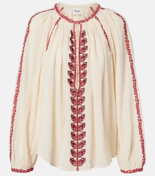 Lena embroidered cotton blouse
