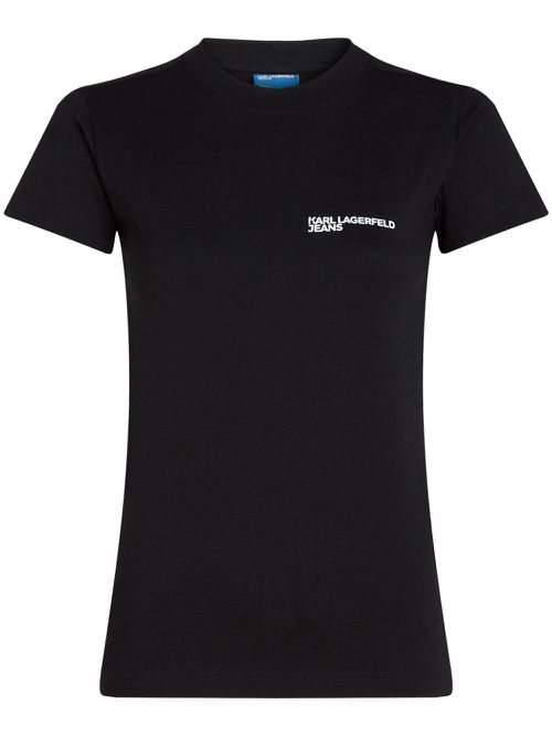 Logo-print organic-cotton T-shirt - Black