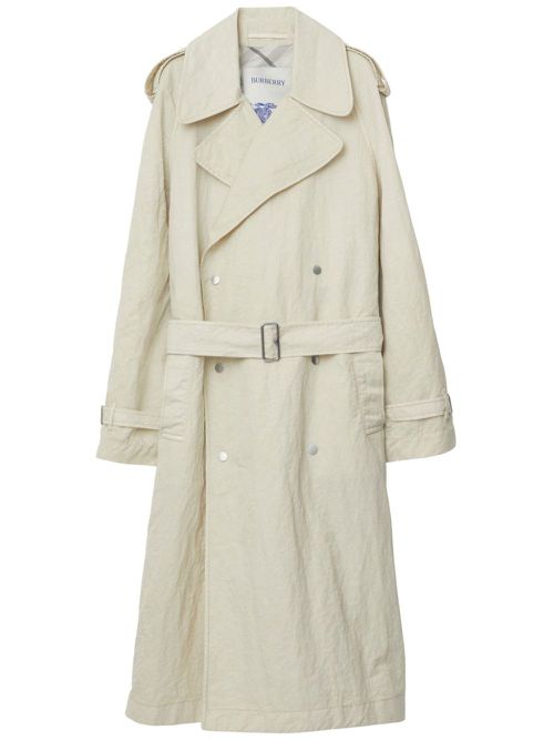 Double-breasted belted trench coat - Neutrals
