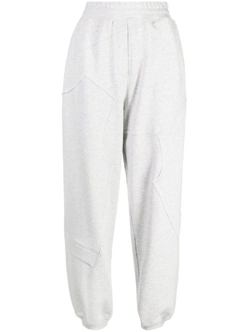 Panelled cotton track pants - Grey