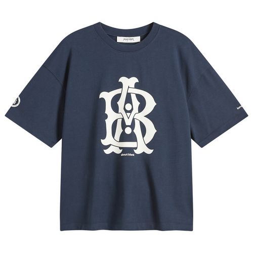 Men's Varsity T-Shirt in Navy/Ecru